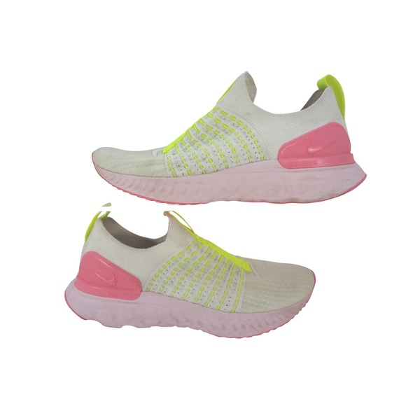 Nike React Phantom Run Flyknit 2 Women\'s White Volt Pink‎ Running Shoes main image 4
